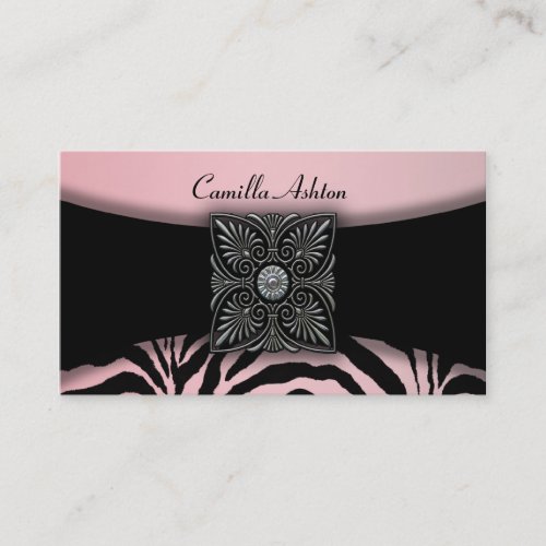 Pink Zebra Business Cards