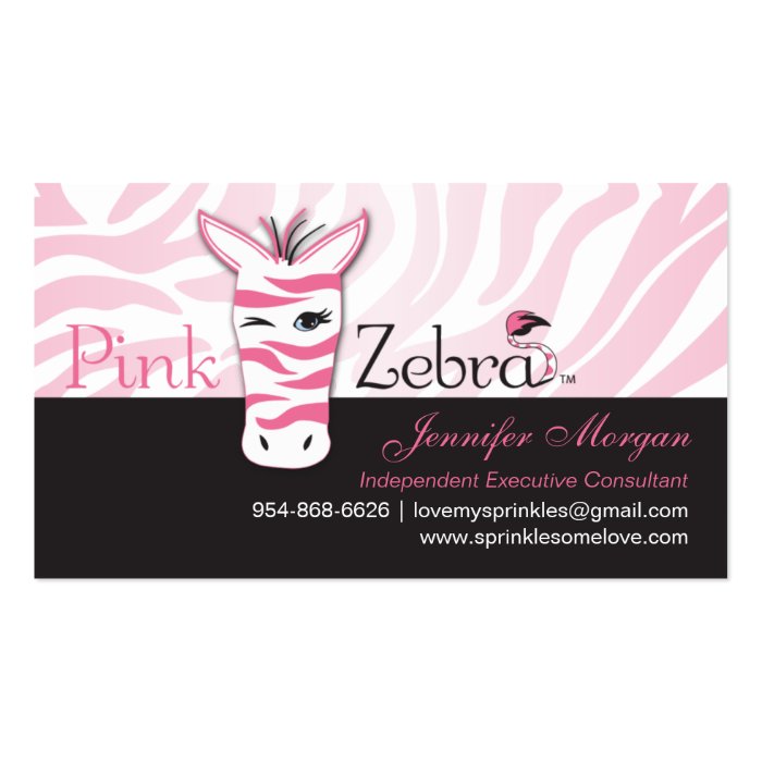 Pink Zebra Business Cards