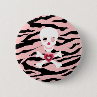 Pink zebra button