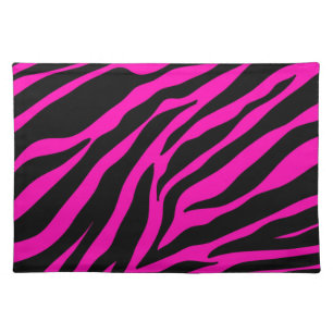 pink zebra cloth placemat