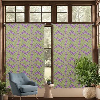 Pink Zebra Green Blue Circle Pattern Curtains