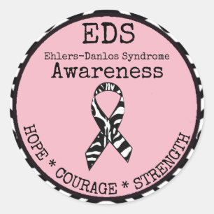 Pink Zebra Hope & Strength EDS Sticker