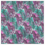 Pink Zebra Jungle Tropical Pattern Fabric