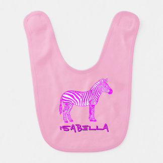 Pink Zebra Kids  Baby Bib