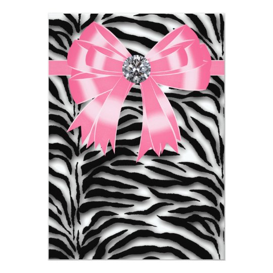 Pink Zebra Invitations Template Free 6