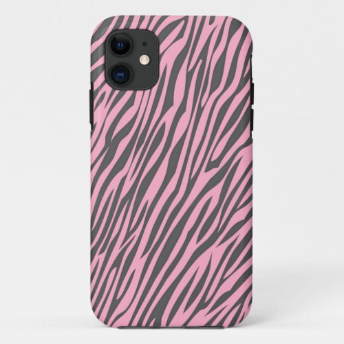 Pink Zebra Pattern iPhone 11 Case