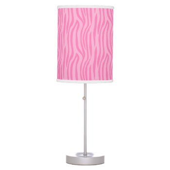 Pink Zebra Pattern Nursery Lamp by Personalizedbydiane at Zazzle