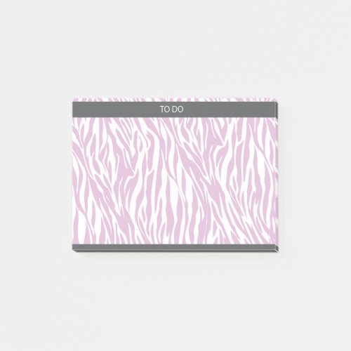 Pink zebra pattern with black stripes post_it notes