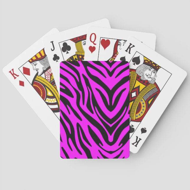 Pink Zebra Poker Cards (Back)