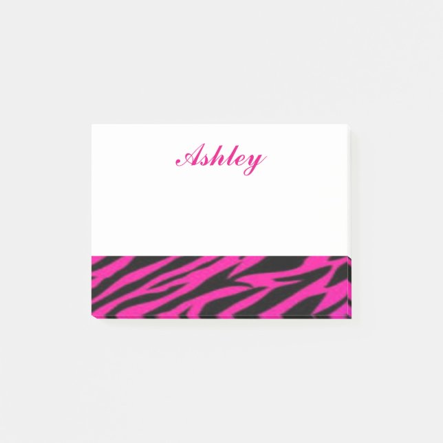 Pink Zebra Post-it Notes (Front)