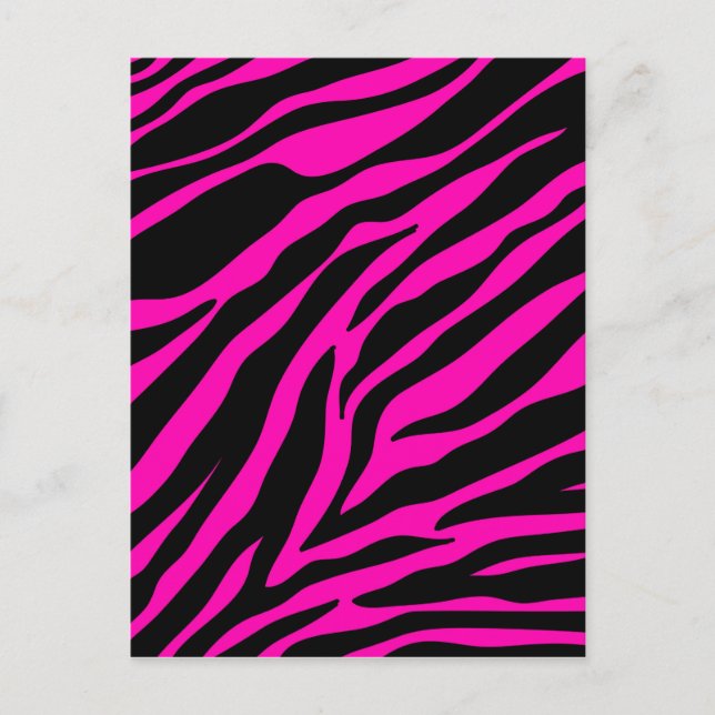 pink zebra postcard (Front)