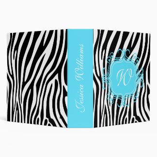 Pink & Zebra Print 3 Ring Binder