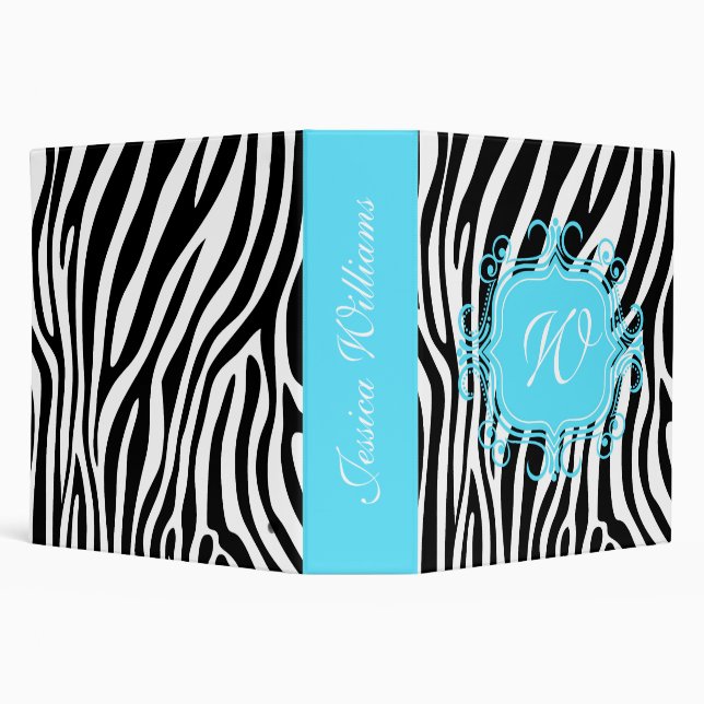 Pink & Zebra Print 3 Ring Binder (Background)