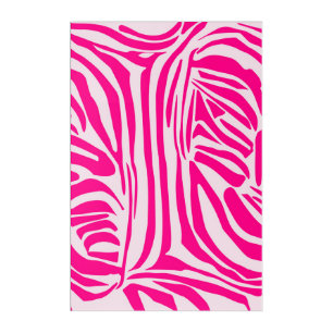 Pink zebra print acrylic print