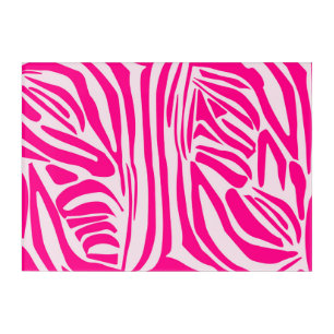 Pink zebra print acrylic print