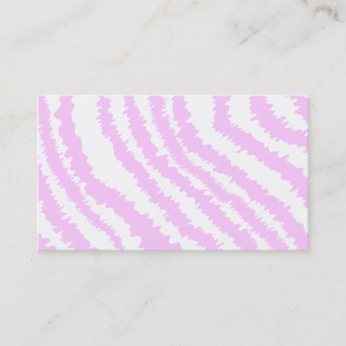 Pink Zebra Print, Animal Pattern. Business Card