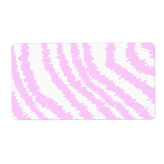 Pink Zebra Print, Animal Pattern. Label