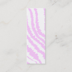 Pink Zebra Print, Animal Pattern. Mini Business Card