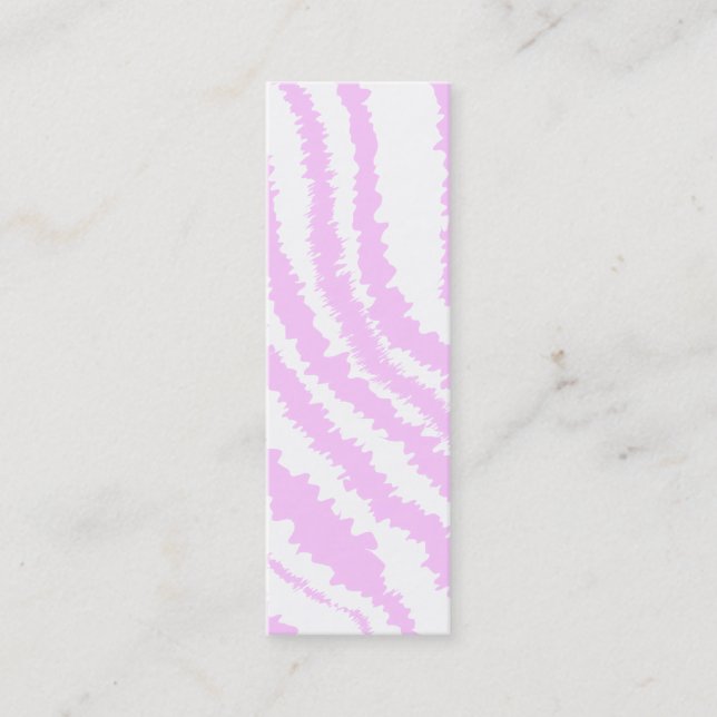 Pink Zebra Print, Animal Pattern. Mini Business Card (Front)