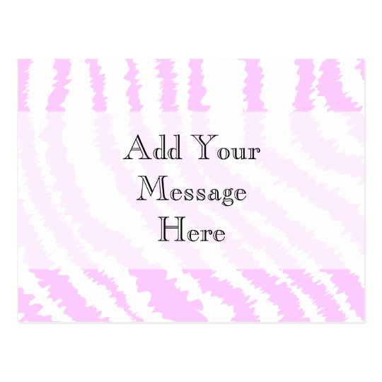 Pink Zebra Print, Animal Pattern. Postcard