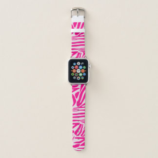 Pink zebra print apple watch band