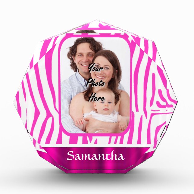 Pink zebra print award (Front)
