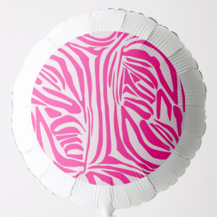 Pink zebra print balloon