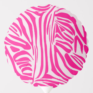 Pink zebra print balloon