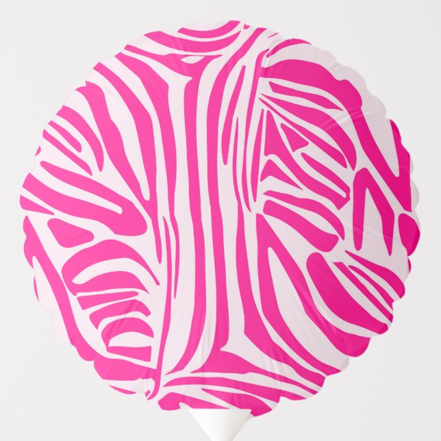 Pink zebra print balloon (Front)