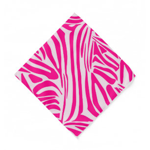 Pink zebra print bandana