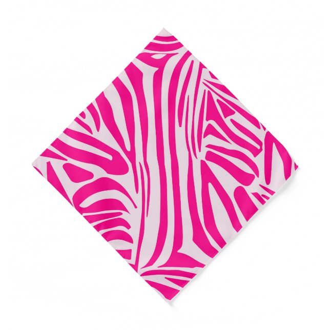 Pink zebra print bandana (Front)