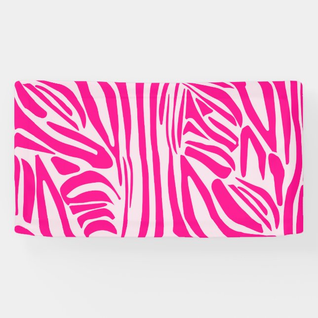Pink zebra print banner (Horizontal)