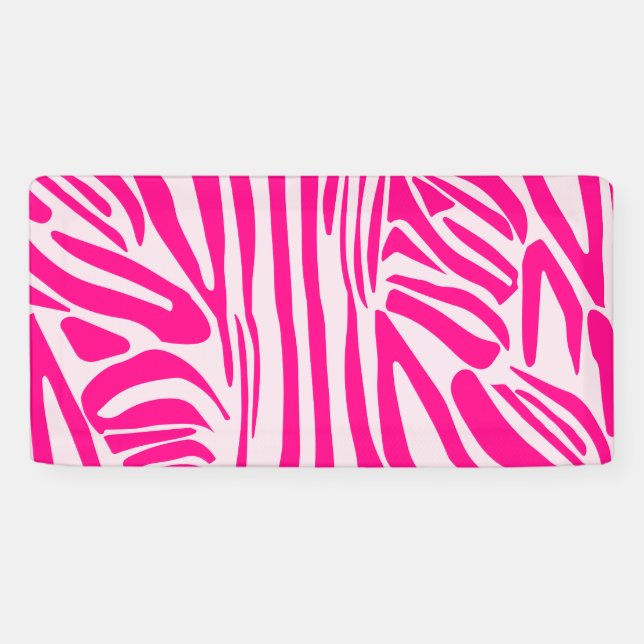 Pink zebra print banner (Horizontal)