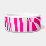 Pink zebra print bowl<br><div class="desc">https://www.zazzle.com/cute_colorful_birds_fanny_pack-256591423157296343</div>