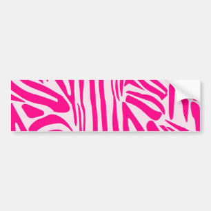 Pink zebra print bumper sticker