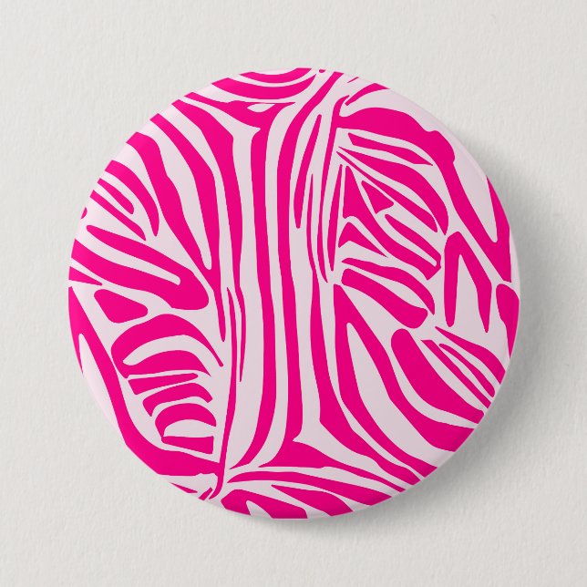 Pink zebra print button (Front)