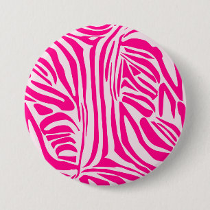 Pink zebra print button