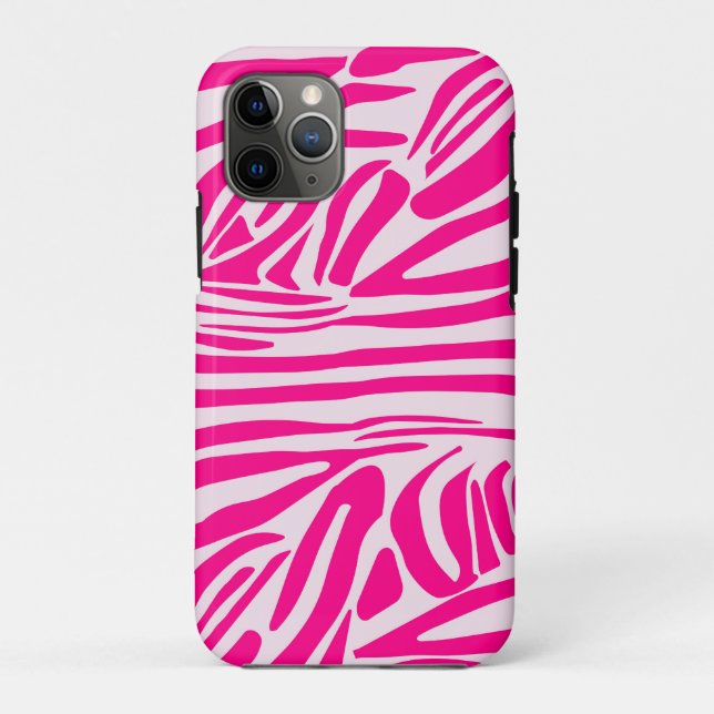 Pink zebra print Case-Mate iPhone case (Back)