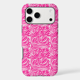 Pink zebra print iPhone 17 pro max case