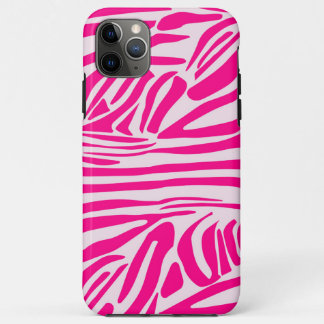 Pink zebra print iPhone 11 pro max case