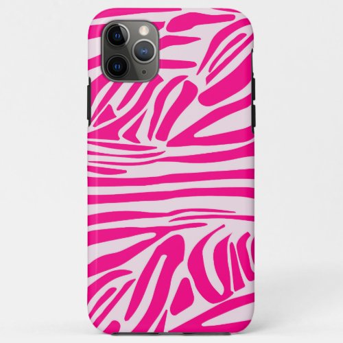 Pink zebra print iPhone 11 pro max case