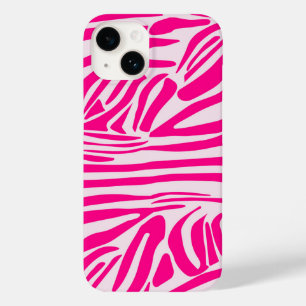 Pink zebra print Case-Mate iPhone 14 case