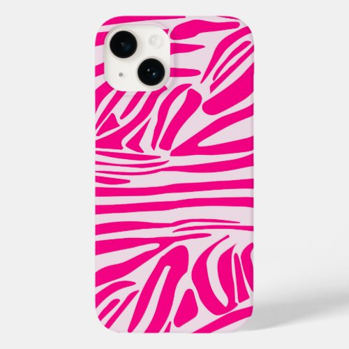 Pink zebra print Case_Mate iPhone 14 case