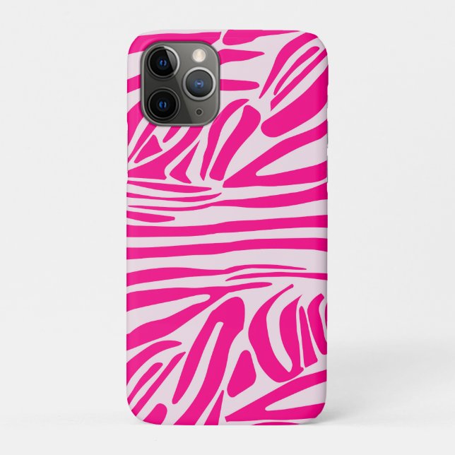 Pink zebra print Case-Mate iPhone case (Back)