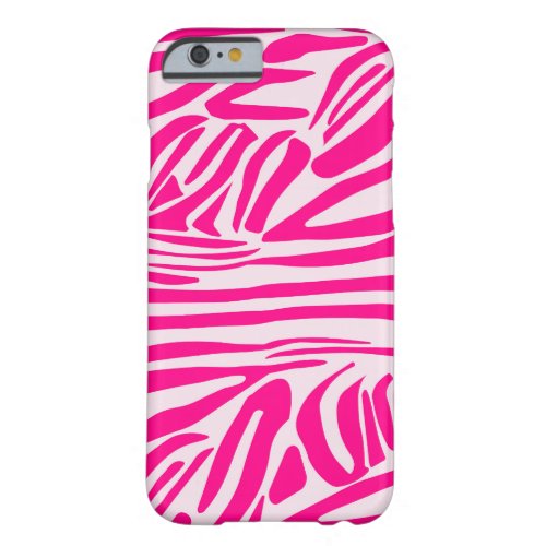Pink zebra print barely there iPhone 6 case