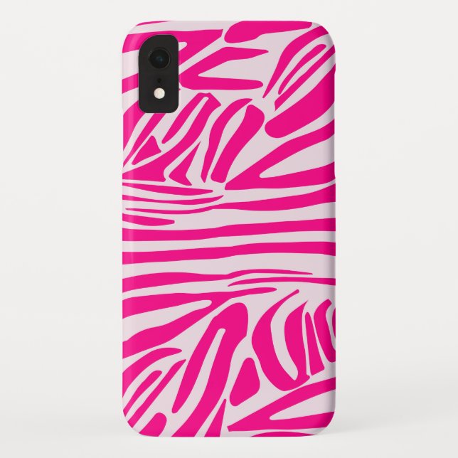 Pink zebra print Case-Mate iPhone case (Back)