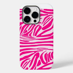 Pink zebra print Case-Mate iPhone 14 pro case
