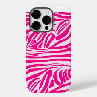 Pink zebra print Case-Mate iPhone 14 pro case