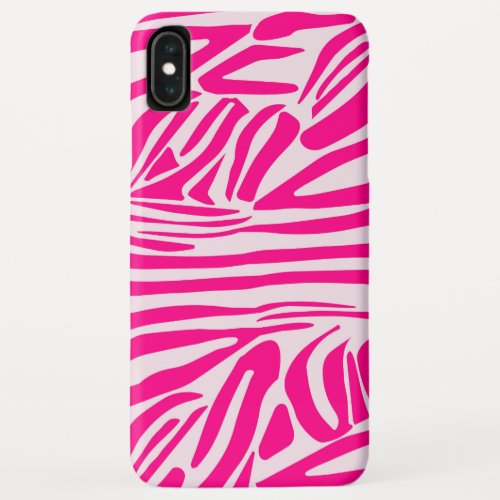 Pink zebra print iPhone XS max case