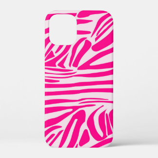 Pink zebra print iPhone 12 mini case